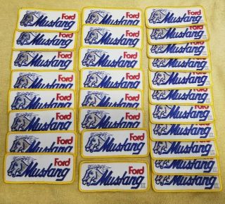 Vintage Car Patches Ford Mustang 1 2 Ii I One Two Emblem Patch Embroidered Race