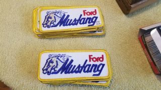 Vintage Car Patches Ford Mustang 1 2 II I One Two Emblem Patch Embroidered RACE 4