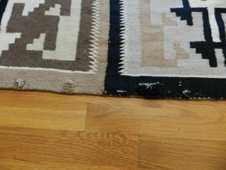 Outstanding Vintage Old c.  1930s Two Grey Hills Rug,  Four Rugs In One,  41 