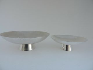 2 Vintage Japanese Solid Sterling Silver Sake Cup Bowl Dish 224 Grams 7.  9 Oz