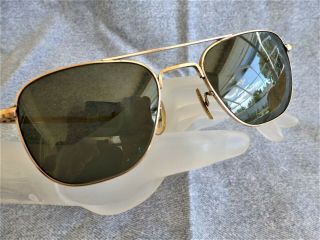 Vintage American Optical 1/10 12 Kgf Aviator Pilot Sunglasses