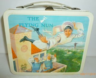 1968 Vintage The Flying Nun Metal Lunch Box - -