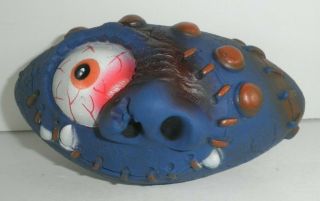 Wacki Weird Mad Ball Football Ko Vintage Toy Dark Blue Football Made In Taiwan