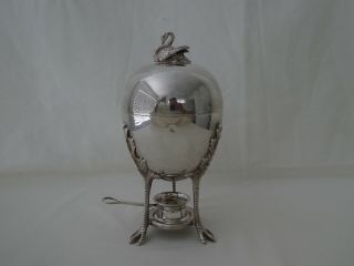 Old Mappin & Webb Silver Plated Swan Egg Warmer