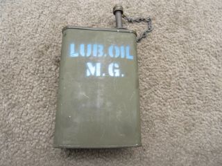 Ww2 Korean Era Us Military Oil Lube Can Oiler Army Usmc M1