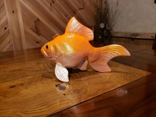 Goldfish Spearing Decoy Wood Carving Fish Decoy Fishing Lure Casey Edwards