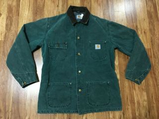 Mens Medium Tall - Vtg Carhartt Duck Blanket Lined Ranch Work Chore Coat Jacket