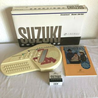 Vtg Suzuki Omnichord Om - 150 W/ Box,  Power Adapter,  & Book Synthesizer