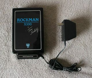 Sr&d Tom Scholz Rockman X100 Headphone Amp W/ Rare Rockadapter - Vintage 1980s