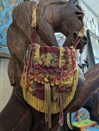 Handmade Fringe Bag Vintage Jewelry Crossbody Floral Tapestry Purse Tmyers Boho