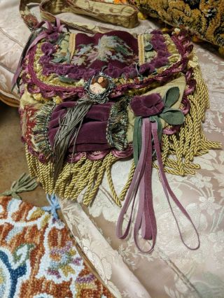 Handmade Fringe Bag Vintage Jewelry Crossbody Floral Tapestry Purse tmyers BOHO 5