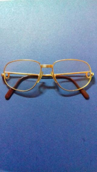 Cartier Romance Vendome Louis 54 - 16 - 130mm Sunglasses/eyeglasses Gold Vtg France