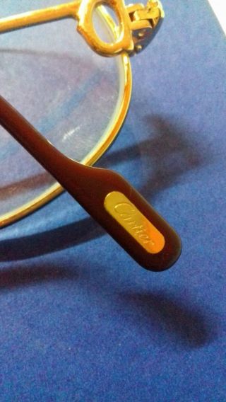 CARTIER Romance Vendome Louis 54 - 16 - 130mm Sunglasses/Eyeglasses Gold Vtg France 9
