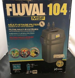 Vintage Rare Fluval 104 Msf Filtration System