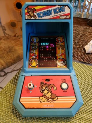 Vintage 1981 Coleco Nintendo Donkey Kong Table Top Mini Arcade Game -