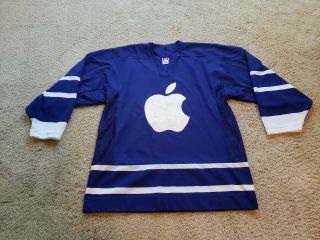 Vtg Rare Apple Computer Inc Logo Macintosh Os X Hockey Jersey L Collector