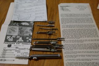 Vintage Parisian Art Needle Punch Embroidery 10 Needles Instructions