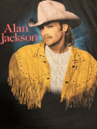 Vintage 90s T Shirt Alan Jackson Concert Tour Single Stitch Country Music