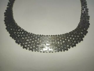 Vintage Art Deco Jakob Bengel Brick Geometric Necklace 2