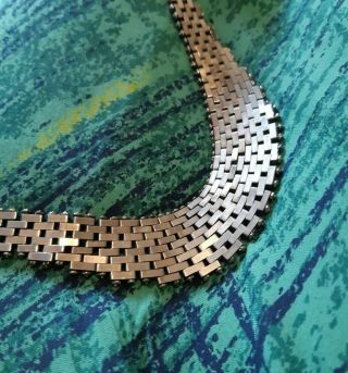 Vintage Art Deco Jakob Bengel Brick Geometric Necklace 4