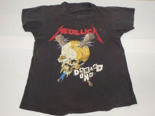 Vintage 1989 Metallica Damage Inc.  Concert Tour T - Shirt M Pushead Artwork Metal