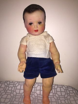 Antique Jointed French Convert & Company Celluloid 18” Boy Doll