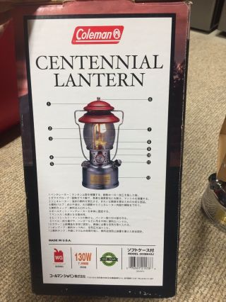 Coleman 200B Centennial Lantern Japanese Brass Tag Rare Varaint 10