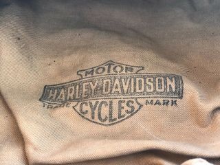 Vintage 1940s 1950s Harley Davidson Motorcycle Biker Cap Hat Blue & Orange 2