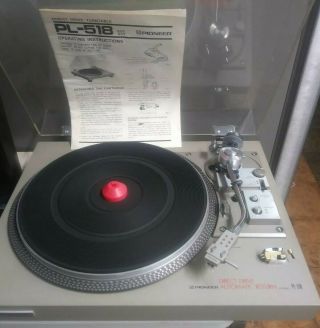 Vintage Pioneer Pl - 518 Direct Drive Auto Return Turntable Record Player