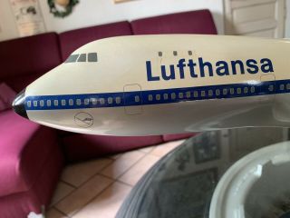 Vintage 1/100 WESTWAY Boeing 747 - 100 LUFTHANSA Air Travel Agency Model 12