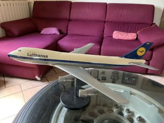 Vintage 1/100 WESTWAY Boeing 747 - 100 LUFTHANSA Air Travel Agency Model 2