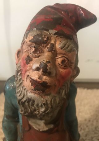 Antique Cast Iron Gnome,  Door Stop 10 