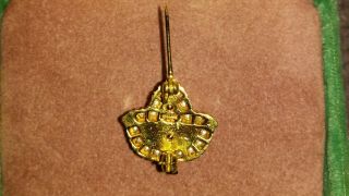 Vintage Alpha Kappa Alpha AKA 10K Gold & Pearls Sorority Leaf Pin 7