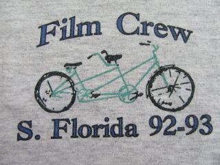 Vintage ' 92 - 93 Wrestling Ernest Hemingway Movie Film Crew T Shirt Size L (RARE) 2