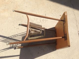 Vintage Mid Century Record Stereo Stand Console Table Retro Album Rack 8