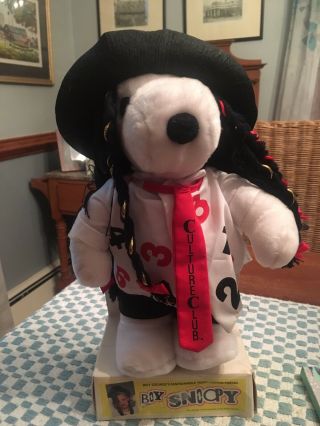 Rare Vtg Boy George Snoopy Plush W/original Stand Culture Club