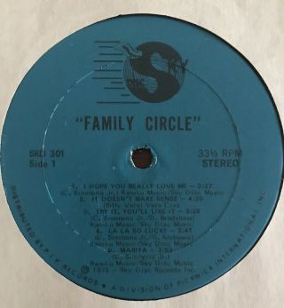 FAMILY CIRCLE S/T Rare Soul Funk Lp Sky Disc 3