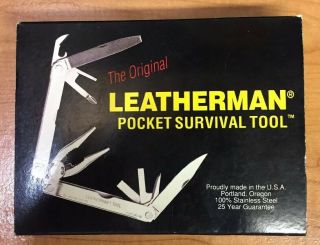 Collectable,  Stunning Vintage 1990 Leatherman Pocket Survival Multi Tool