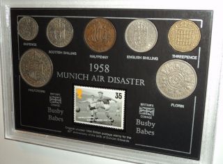Munich Air Crash Manchester Man United Duncan Edwards Vintage Coin Gift Set 1958