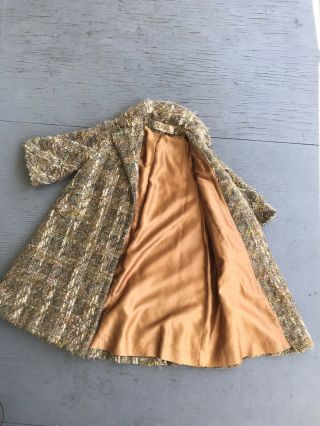 RARE Vintage LILLI ANN OF PARIS SAN FRANCISCO Open Weave Wool Green Brown Coat 5