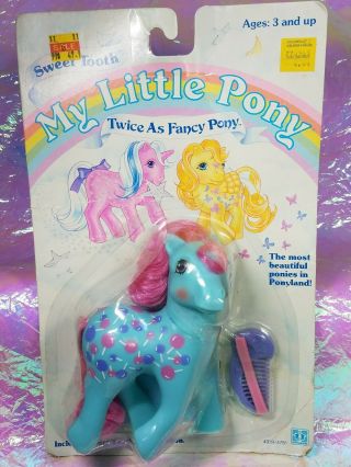 Mlp Vintage G1 My Little Pony Twice As Fancy Pony Sweet Tooth Moc Nrfp