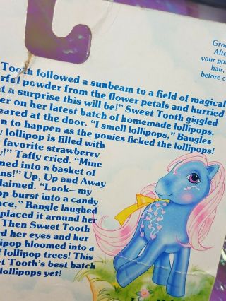 MLP Vintage G1 My Little Pony Twice as Fancy Pony SWEET TOOTH MOC NRFP 8