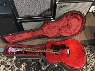Vintage Usa 1972 Guild Acoustic Guitar D25 (d - 25) Mahogany/rosewood Hard Case