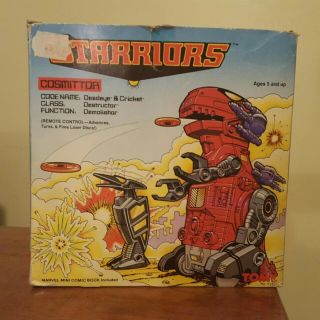 Vintage Starriors Cosmittor Deadeye & Cricket Tomy 1984 Box Accessories