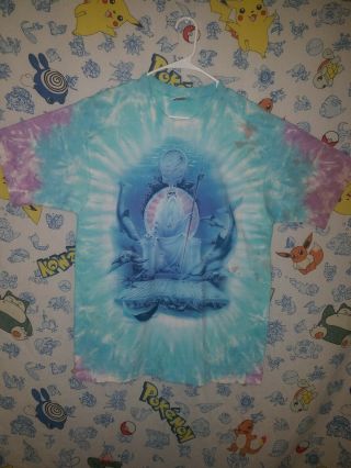 Vintage 90s Grateful Dead 1995 Summer Tour Tie Dye T Shirt Liquid Blue Usa