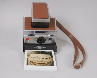 Vintage Polaroid Sx - 70 Land Camera Alpha 1 Leather Strap