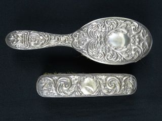 Ornate Antique English Sterling Silver Hallmarked Brush’s Bermingham Marks B& Co