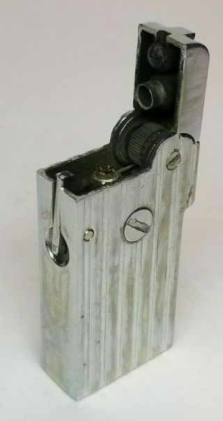 Rare Vintage Camp Semi - Automatic Chrome Push Button Lighter Campbell 40 