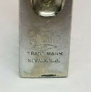 RARE Vintage CAMP Semi - Automatic Chrome Push Button Lighter Campbell 40 ' s 50 ' s 7