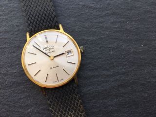 Vintage Rotary Automatic Men’s Watch 25 Jewel Gold Plated Wristwatch -
